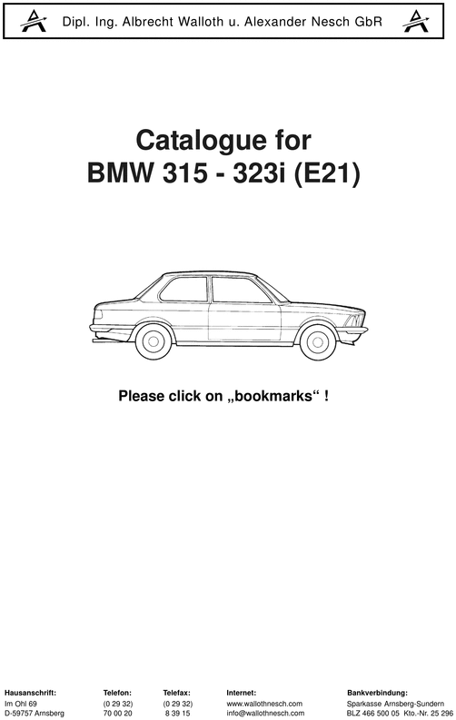 Product picture BMW 315 - 323i (E21)